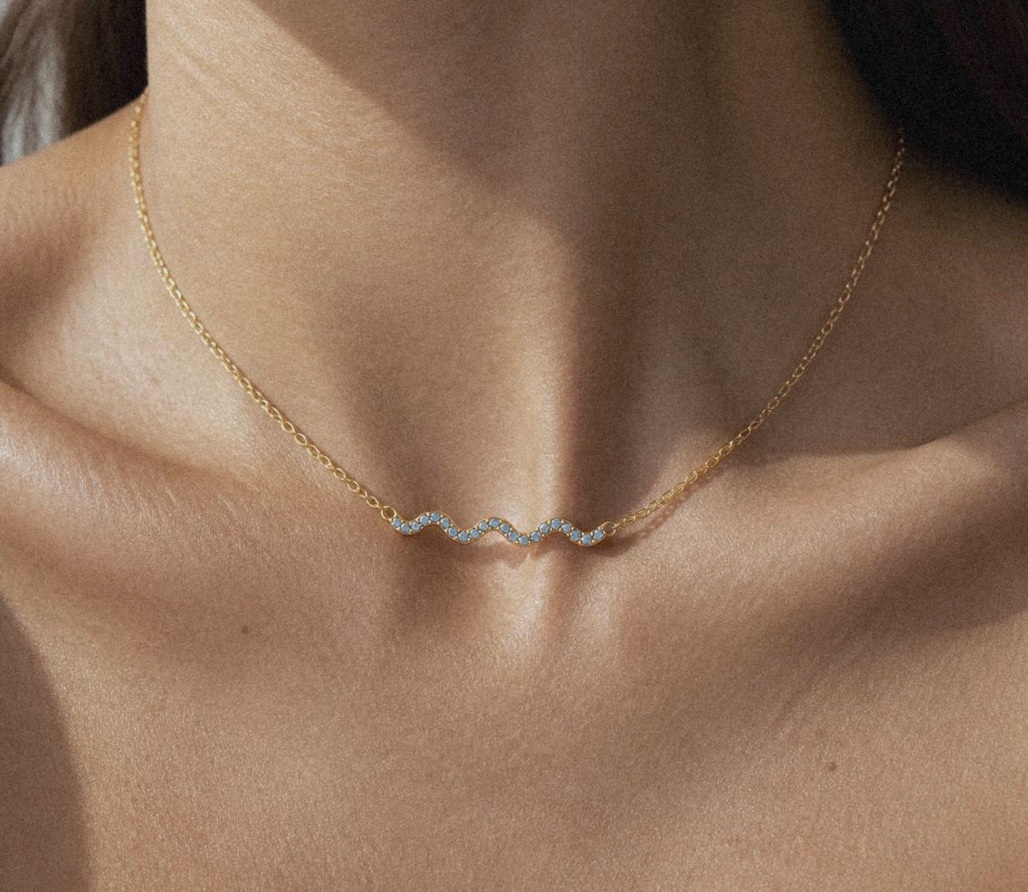 Marea Necklace, worn